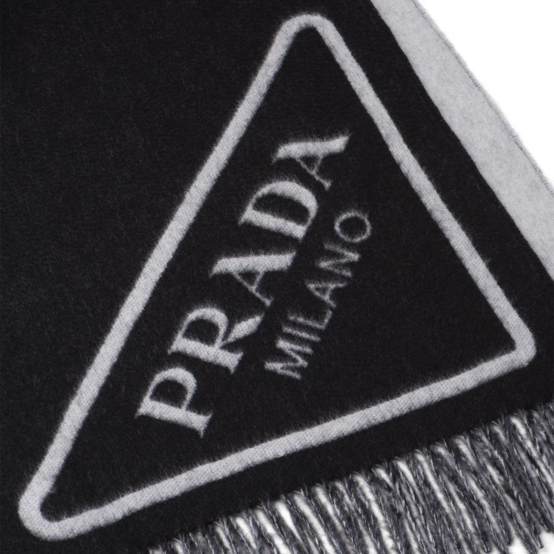 商品レビューを PRADA ひざ掛け/ブラック&グレー | cult.cohorted.co.uk
