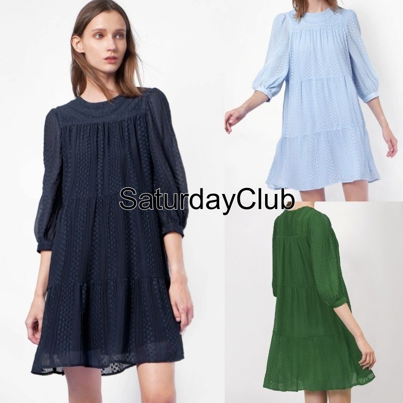 ☆SaturdayClub☆ プリーツクリンクル ティアードレス (SaturdayClub ...