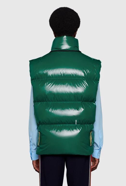 21AW GUCCIグッチ インターロッキングGパッチダウンベスト (GUCCI 人気ショップ GUCCI 21AW グッチ ニット ウール インターロッキングG リバーシブル ニット/セーター