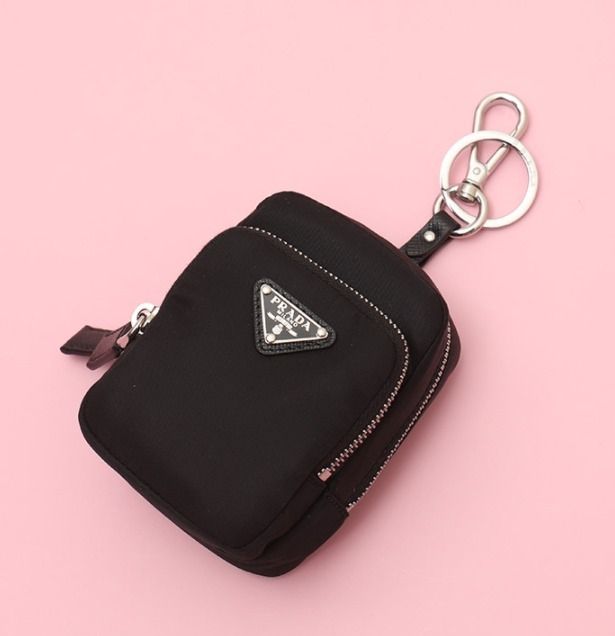 PRADA☆21FW ロゴポイント バックパック キーリング BLACK (PRADA PRADA☆21FW ロゴポイント バックパック キーリング BLACK (PRADA