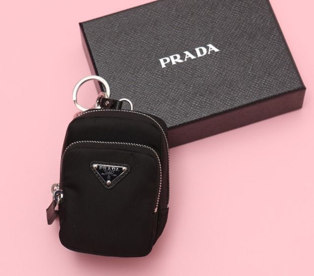 PRADA☆21FW ロゴポイント バックパック キーリング BLACK (PRADA PRADA☆21FW ロゴポイント バックパック キーリング BLACK (PRADA