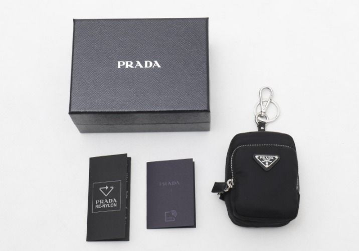 PRADA☆21FW ロゴポイント バックパック キーリング BLACK (PRADA PRADA☆21FW ロゴポイント バックパック キーリング BLACK (PRADA