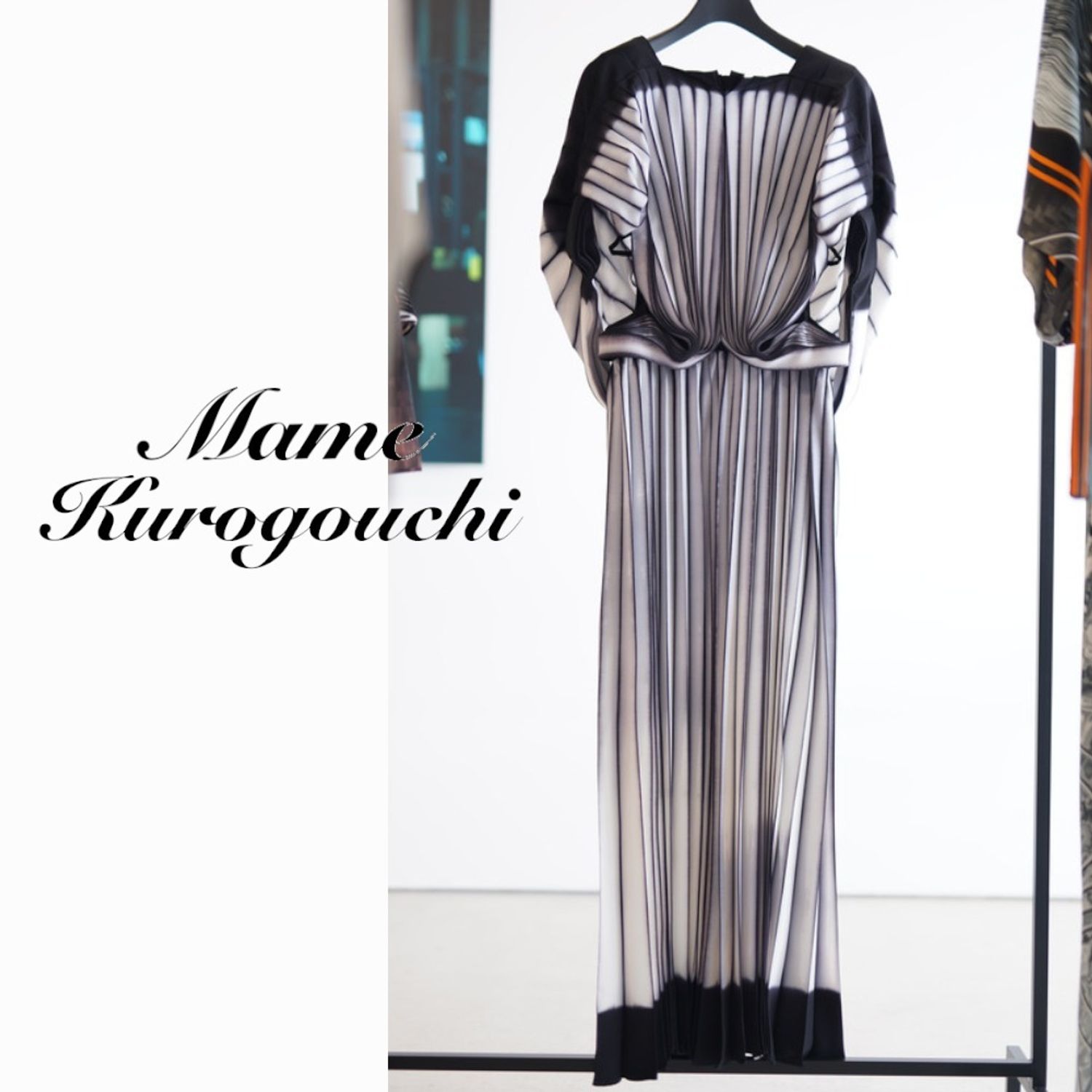 Mame Kurogouchi Itajime Shibori Pleatea Dress Curved Detail Mame Kurogouchi ワンピース Buyma