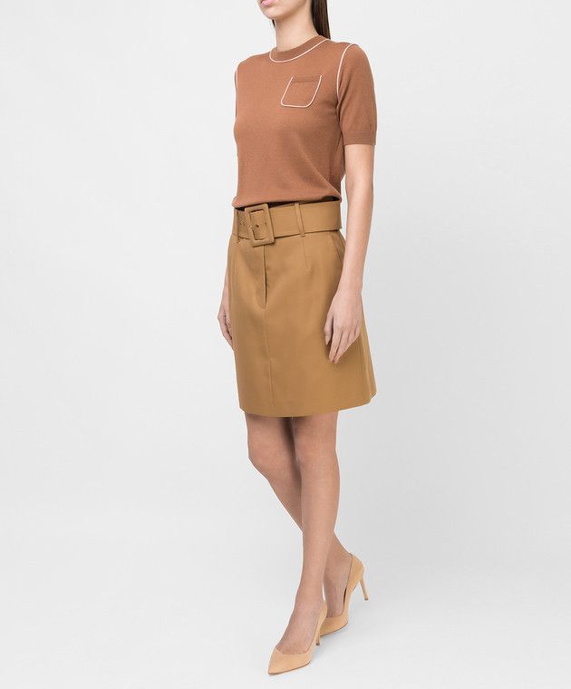 ☆【SPORTMAX】☆ 人気!ALAN コットン ベルト ミニ スカート ...