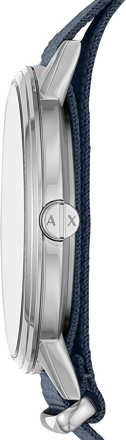 最高 ARMANI 人気 ナイロン シルバー 42mm 腕時計 EXCHANGE アナログ時計 ARMANI EXCHANGE 腕時計 42mm シルバー ナイロン 人気