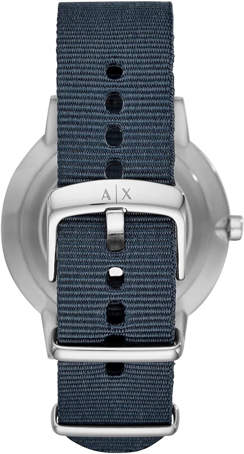 ARMANI EXCHANGE 腕時計 42mm シルバー ナイロン 人気 ARMANI EXCHANGE 腕時計 42mm シルバー ナイロン 人気