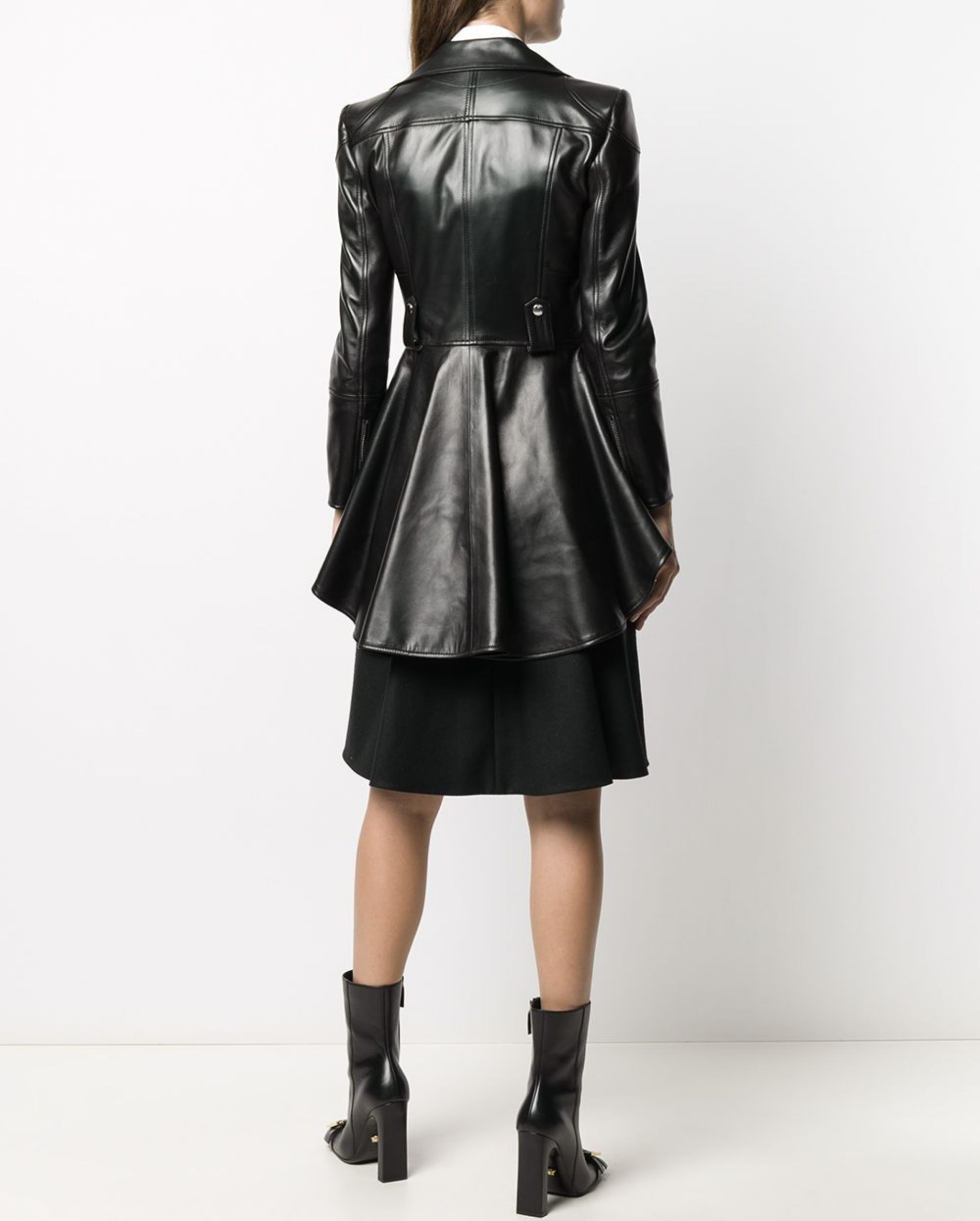 Alexander McQUEEN ペプラム アシンメトリー バイカージャケット Alexander McQUEEN ペプラム アシンメトリー バイカージャケット