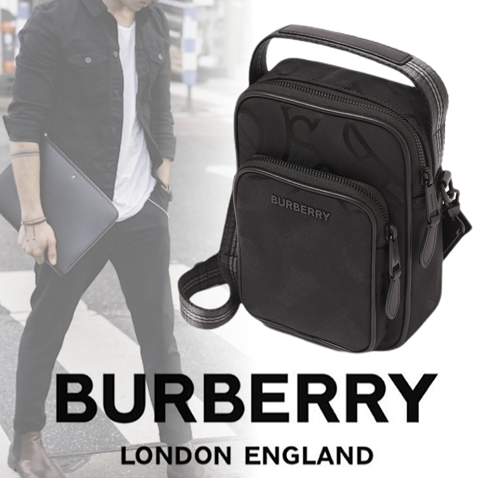 シーズン BURBERRY モノグラムジャカード クロスボディバッグの通販 by