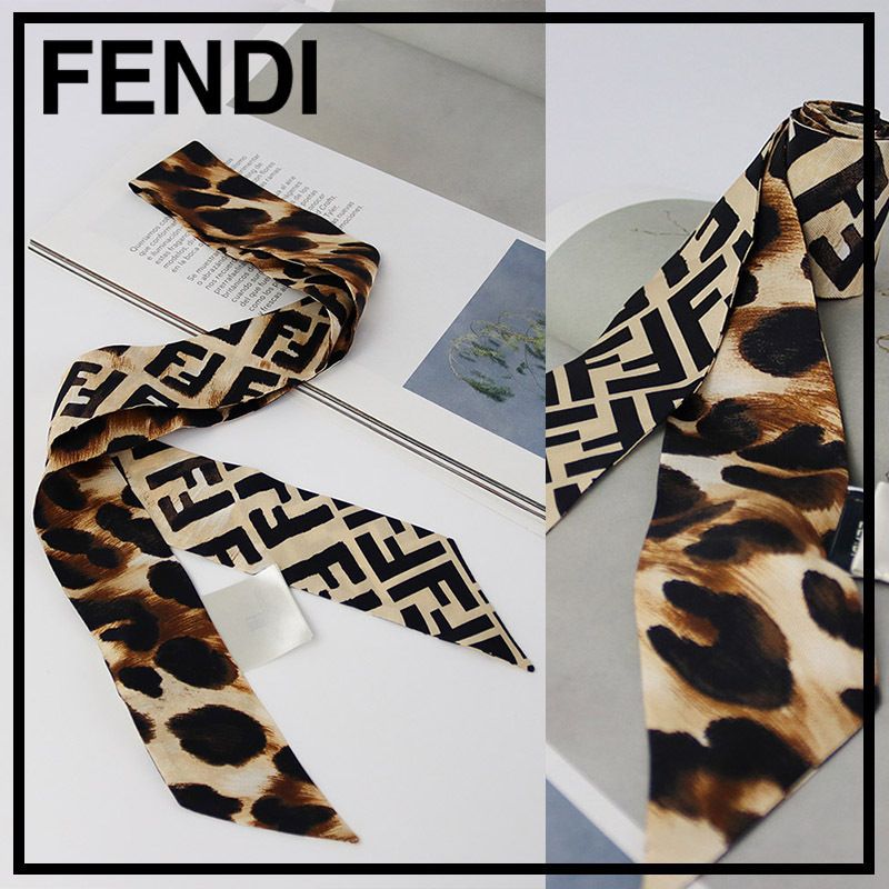 新作♪FENDIフェンディ ラッピー FFスプラッシュ シルクバンドゥ ...