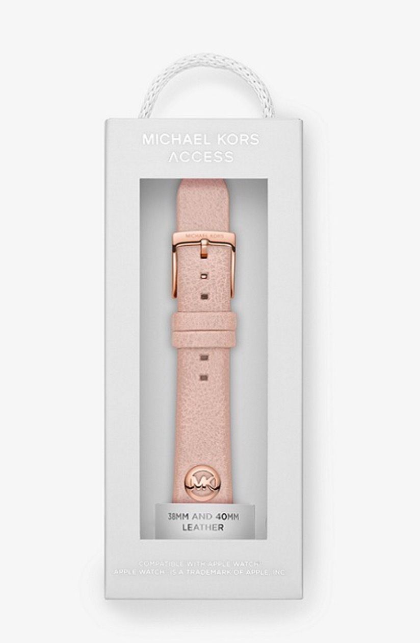 マイケルコース♡レザー・アップルウォッチバンド38/40mm (Michael 価格は安く マイケルコース★アップルウォッチ ベルト バンド 箱入り バニラ 新品未使用 レザーベルト
