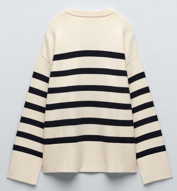 大人気☆ZARA(ザラ)☆ルーズフィット ボーダーニットセーター (ZARA 大人気☆ZARA(ザラ)☆ルーズフィット ボーダーニットセーター (ZARA