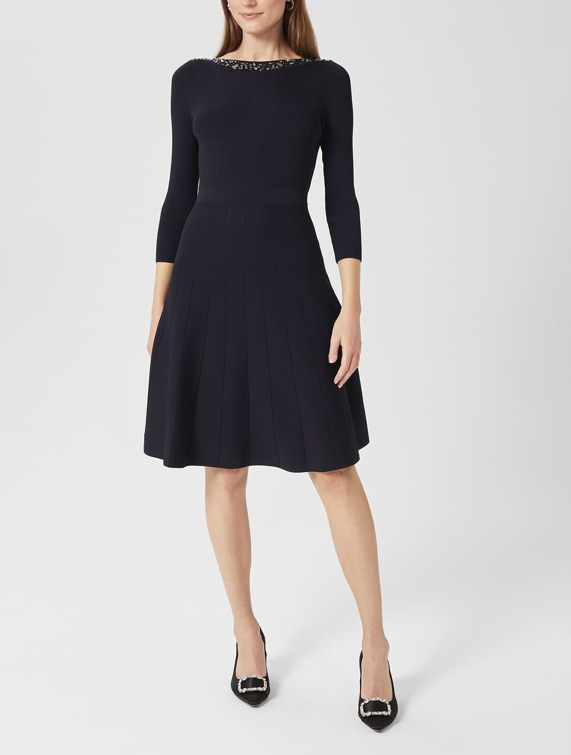 HOBBS LONDON】襟元が華やかEMILYニットドレス (Hobbs London ...