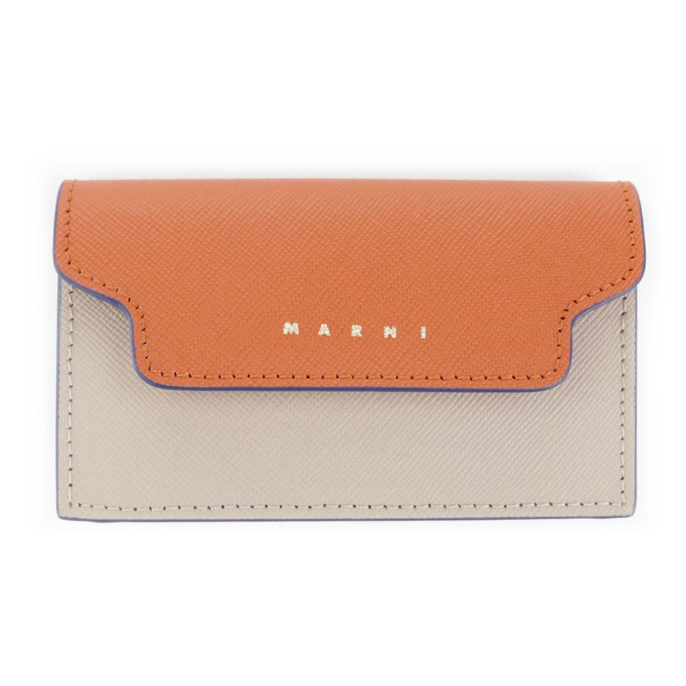 ブラック サフィアーノレザー製 ビジネスカードケース | Marni