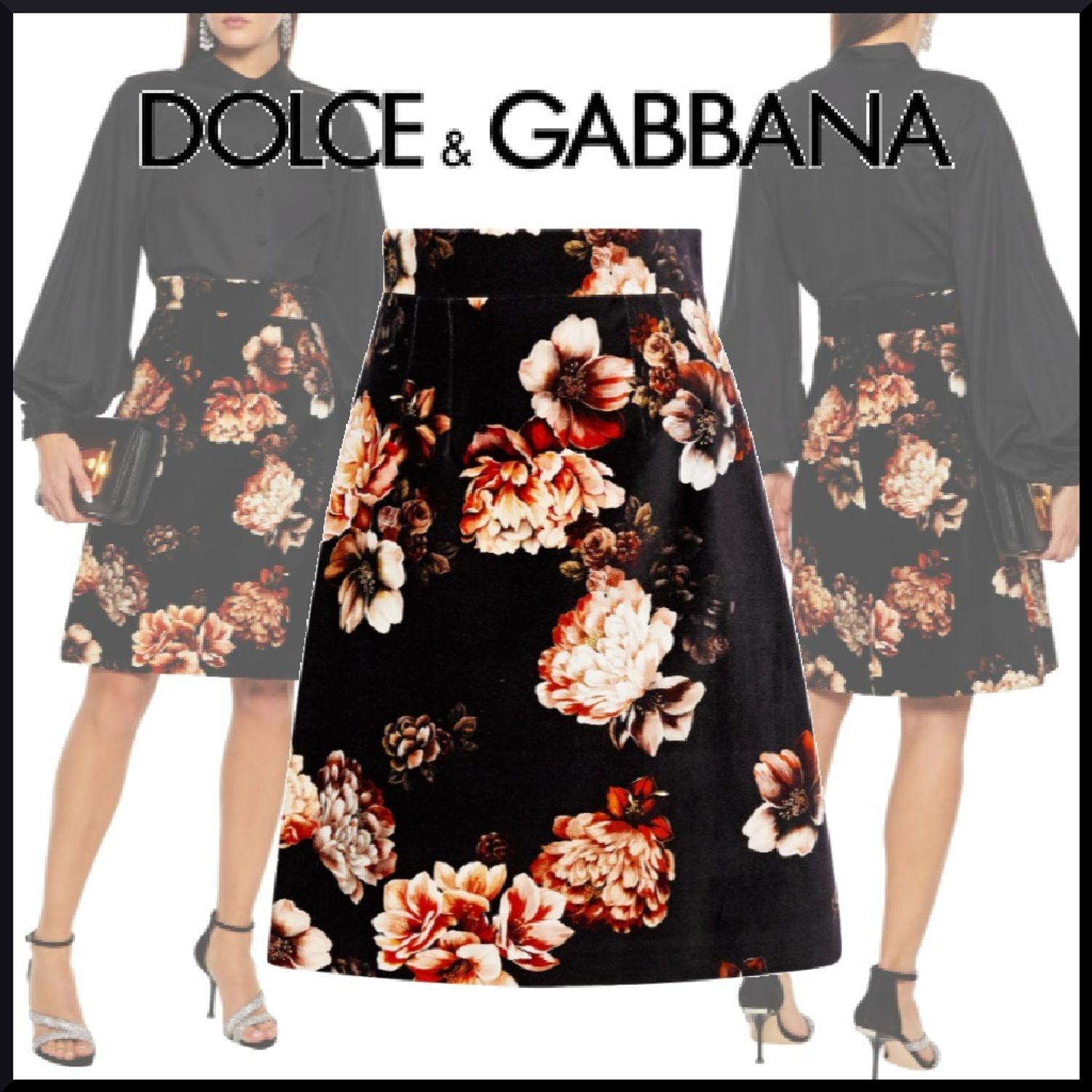 D&G 柄スカート