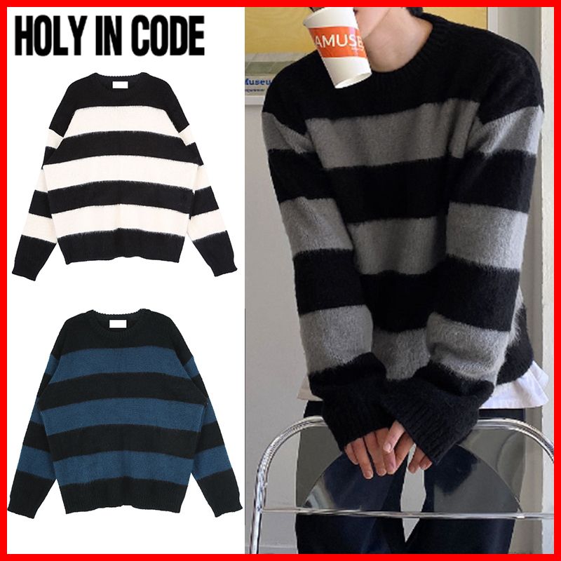 HOLY IN CODE(ホーリーインコード)☆ Hairy Stripe Loose Knit (HOLY ...