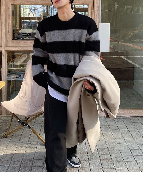 HOLY IN CODE(ホーリーインコード)☆ Hairy Stripe Loose Knit (HOLY ...