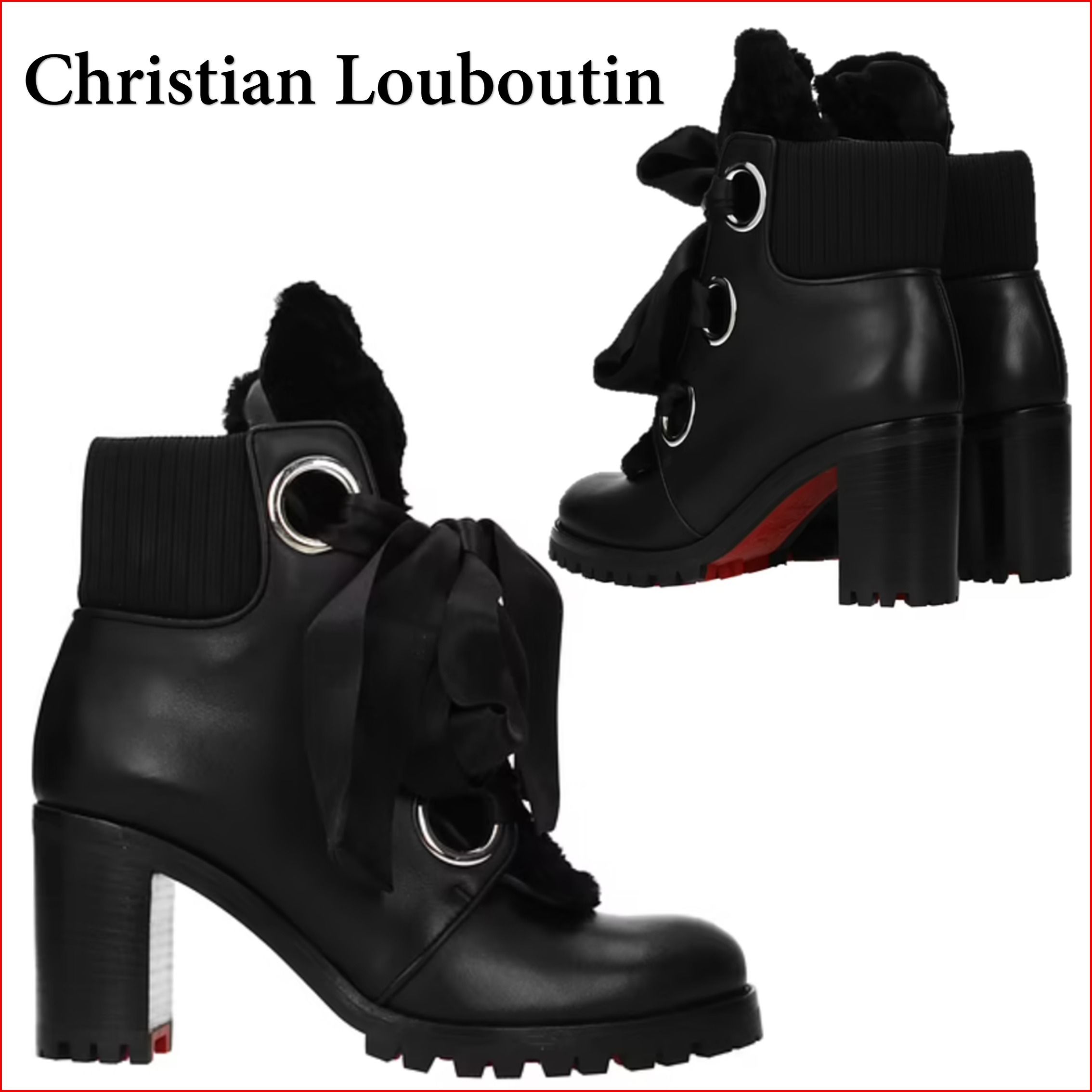 Christian Louboutin ルブタン ショート ブーツ ブーティ 黒