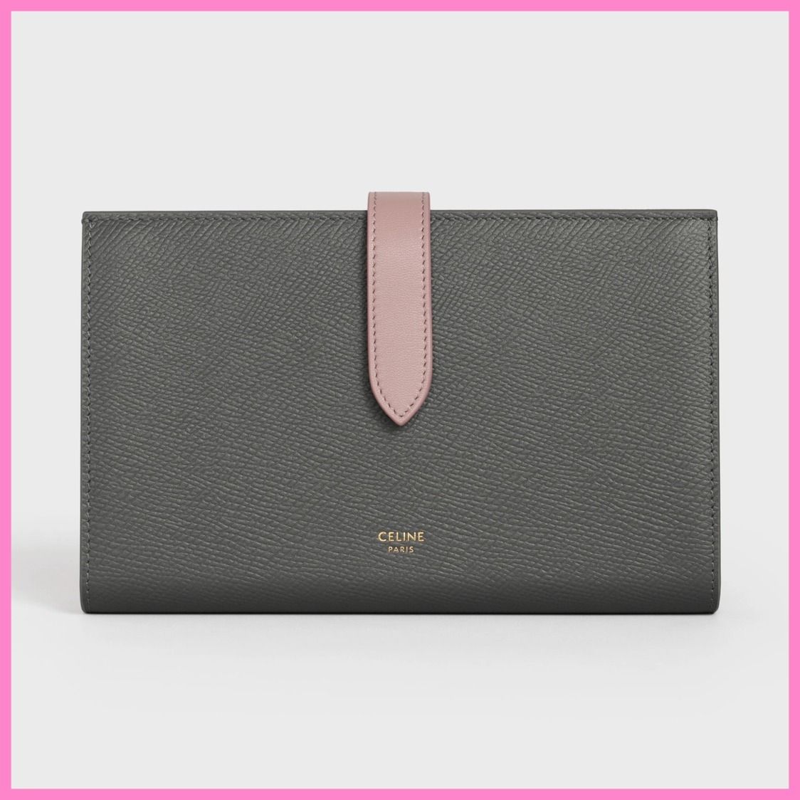 海外限定カラー【CELINE直営買付】ラージ ストラップウォレット