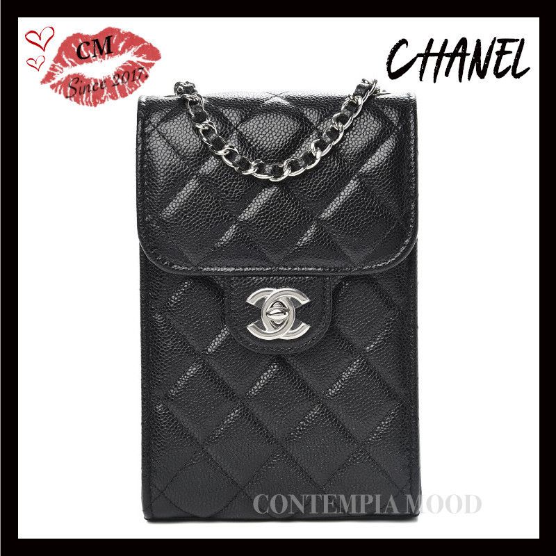 ◇1点限定◇ CHANEL(シャネル) キャビアスキン フォンケース (CHANEL