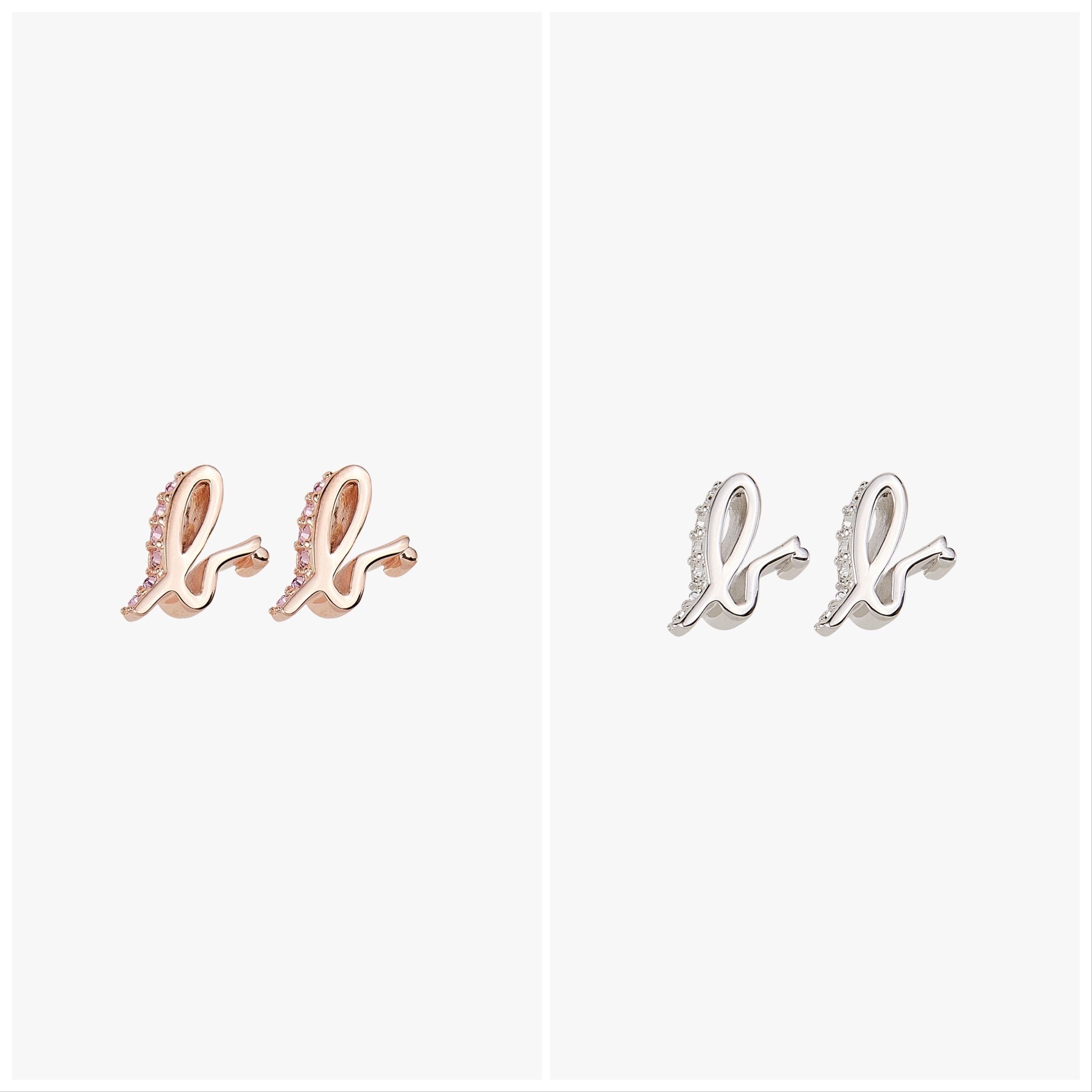 ☆agnes b. アニエスベー ピアス ロゴ スワロフスキー (Agnes b