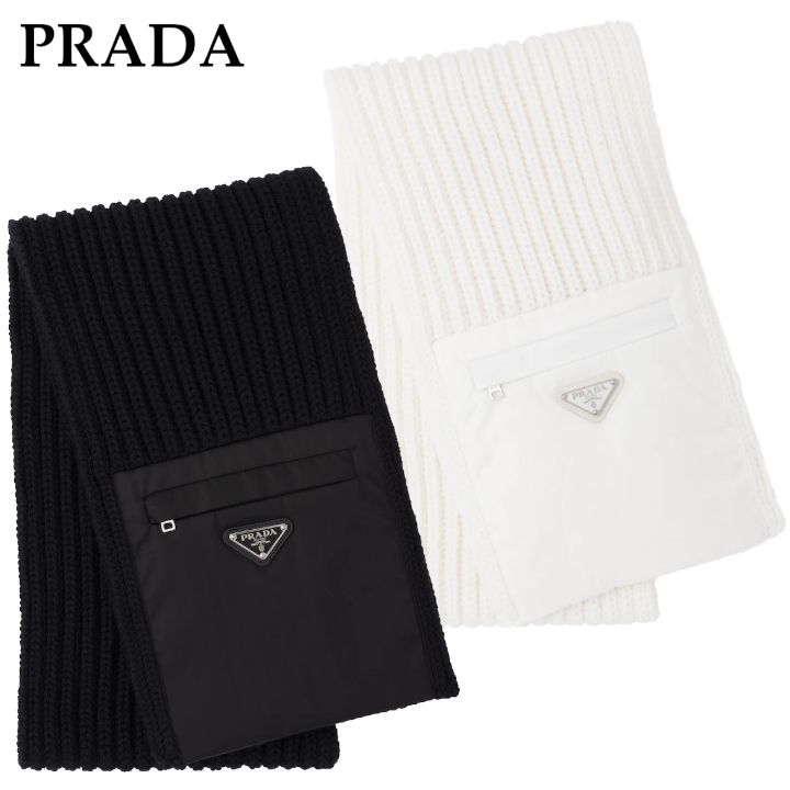 PRADA☆Re Nylon ギャバジンxウール スカーフ☆すぐ届く! (PRADA PRADA☆Re Nylon ギャバジンxウール スカーフ☆すぐ届く! (PRADA