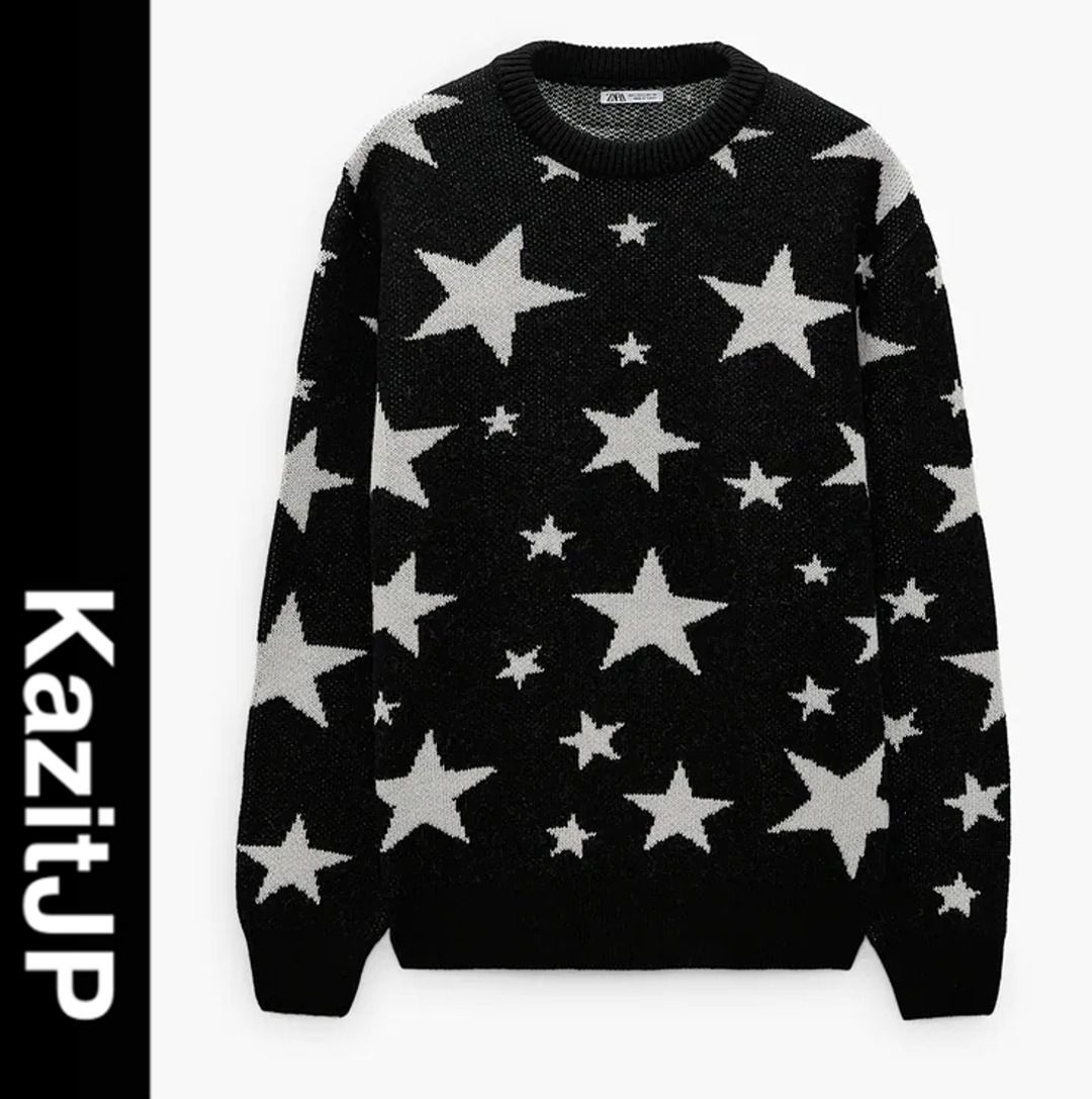 ☆ドイツ発/送関込*ZARA*新作*WOOLスタージャガードニット/BT☆ (ZARA ☆ドイツ発/送関込*ZARA*新作*WOOLスタージャガードニット/BT☆ (ZARA