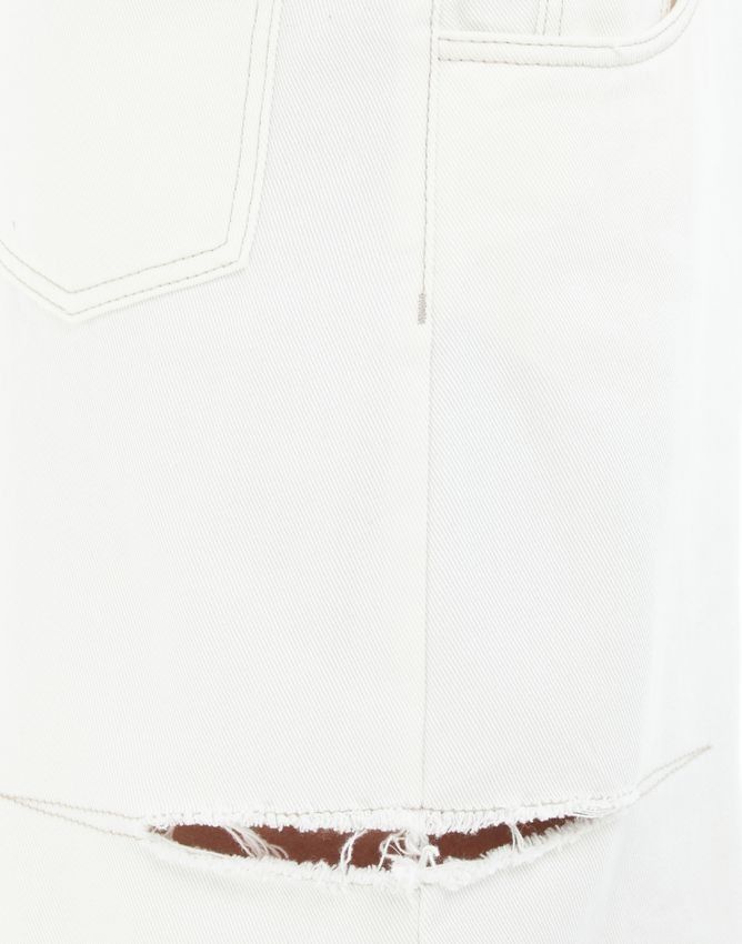 マルジェラ デニムジーンズ スラッシュディテール 白 (Maison Margiela ...