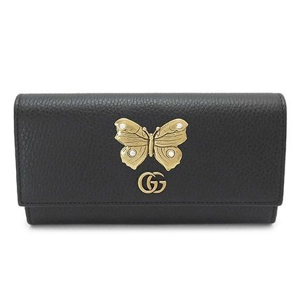 GUCCI】グッチ バタフライ レザーウォレット (GUCCI/長財布) 75175418 ...