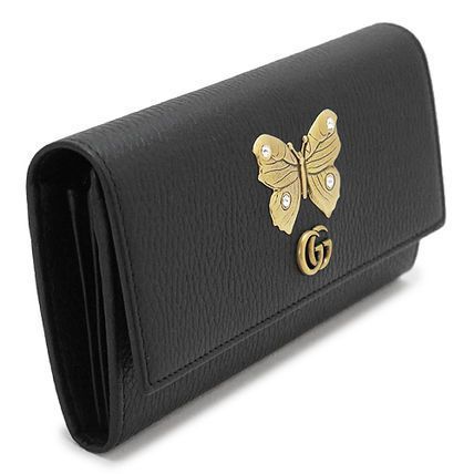 GUCCI】グッチ バタフライ レザーウォレット (GUCCI/長財布) 75175418 ...