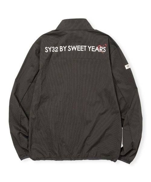 SY32 by SWEETYEARS スポーツ ピンストライプ柄 ジャケット ロゴ SY32 by SWEETYEARS スポーツ ピンストライプ柄 ジャケット ロゴ