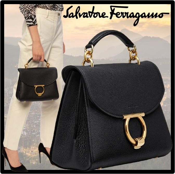 関税込☆Salvatore Ferragamo☆ガンチーニトップハンドル バッグ