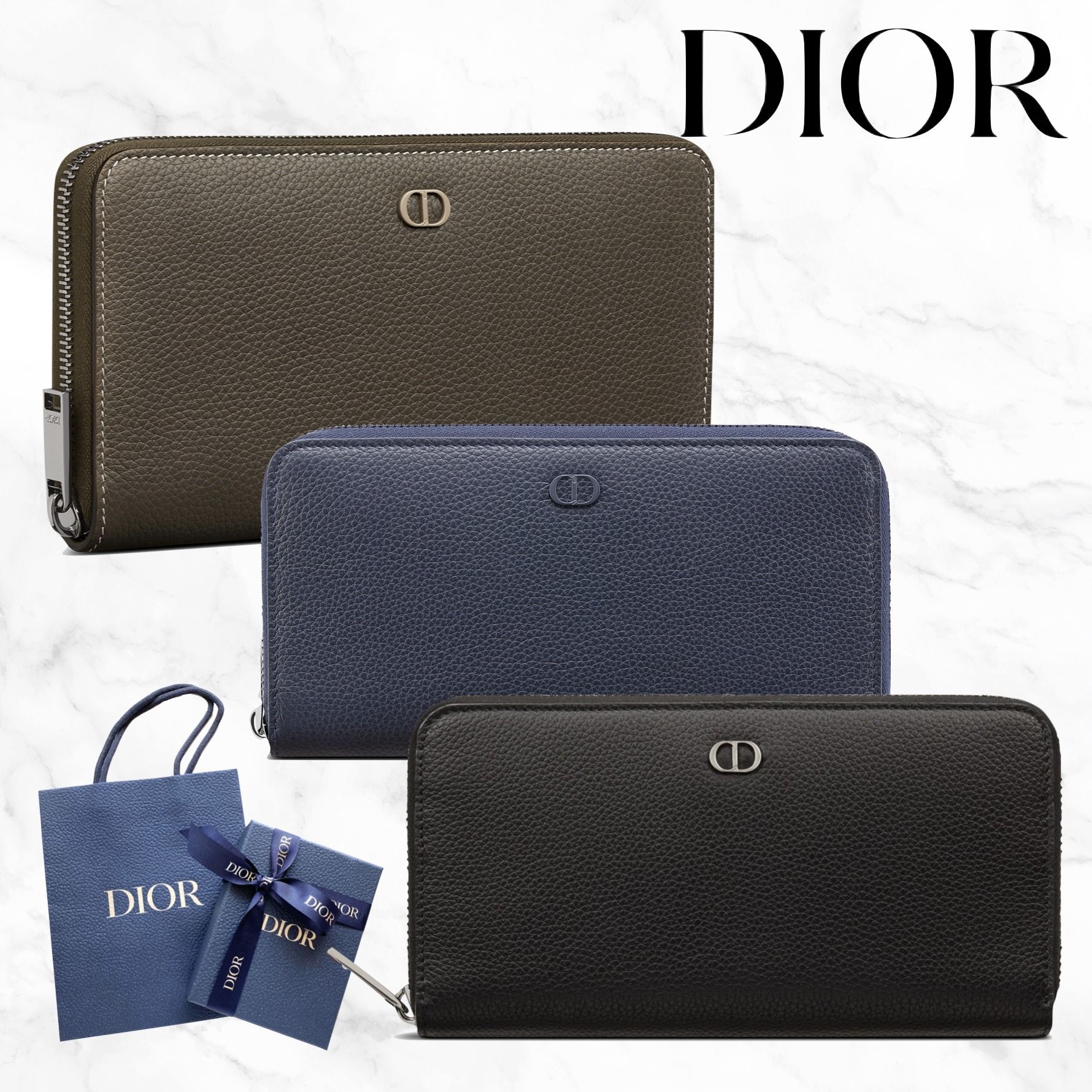 すぐ届く☆【DIOR】CD ICON グレインドカーフスキン 長財布 すぐ届く☆【DIOR】CD ICON グレインドカーフスキン 長財布