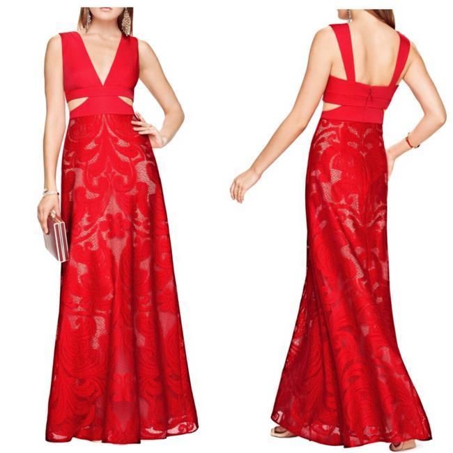 BCBG MAXAZRIA カットアウト ロングドレス