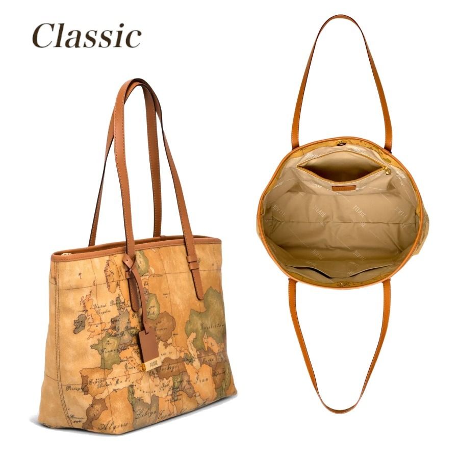 ☆Prima Classe☆ 地図柄トートバッグ Lサイズ【イタリア買付