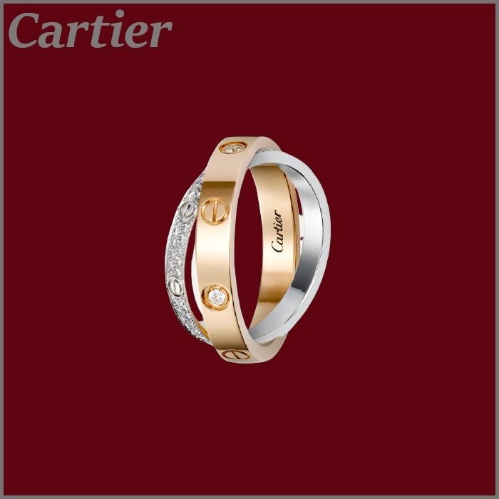 Cartier(カルティエ)***LOVE リング パヴェダイヤモンド (Cartier 最低価格 指輪 ラブリング Cartier カルティエ リング