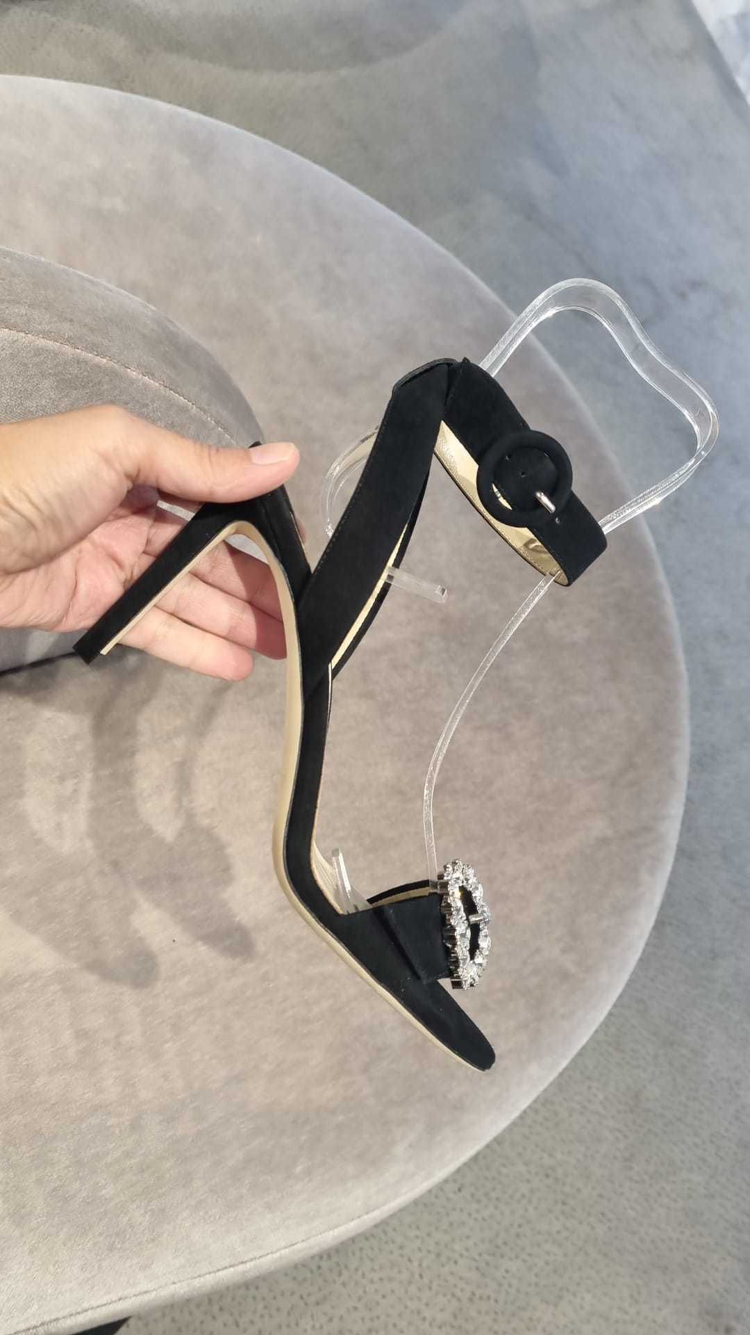 Jimmy☆Choo(パーティー時期到来)クリスタル付きCheri85/Black (Jimmy ...