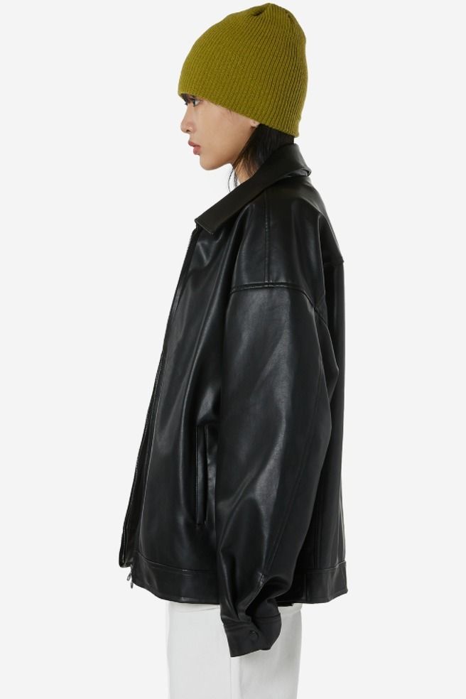 ☆関税込☆RAUCOHOUSE☆Vegan leather zip-up single jacke.t ☆関税込☆RAUCOHOUSE☆Vegan leather zip-up single jacke.t
