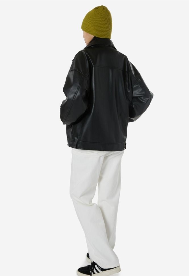 ☆関税込☆RAUCOHOUSE☆Vegan leather zip-up single jacke.t ☆関税込☆RAUCOHOUSE☆Vegan leather zip-up single jacke.t