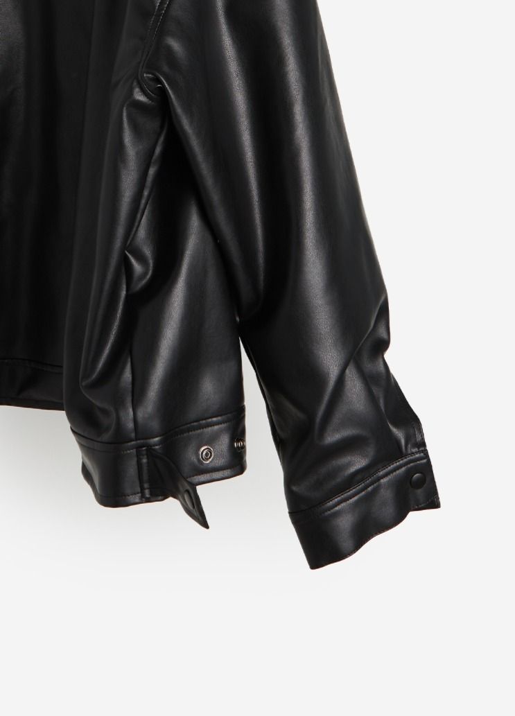 ☆関税込☆RAUCOHOUSE☆Vegan leather zip-up single jacke.t ☆関税込☆RAUCOHOUSE☆Vegan leather zip-up single jacke.t
