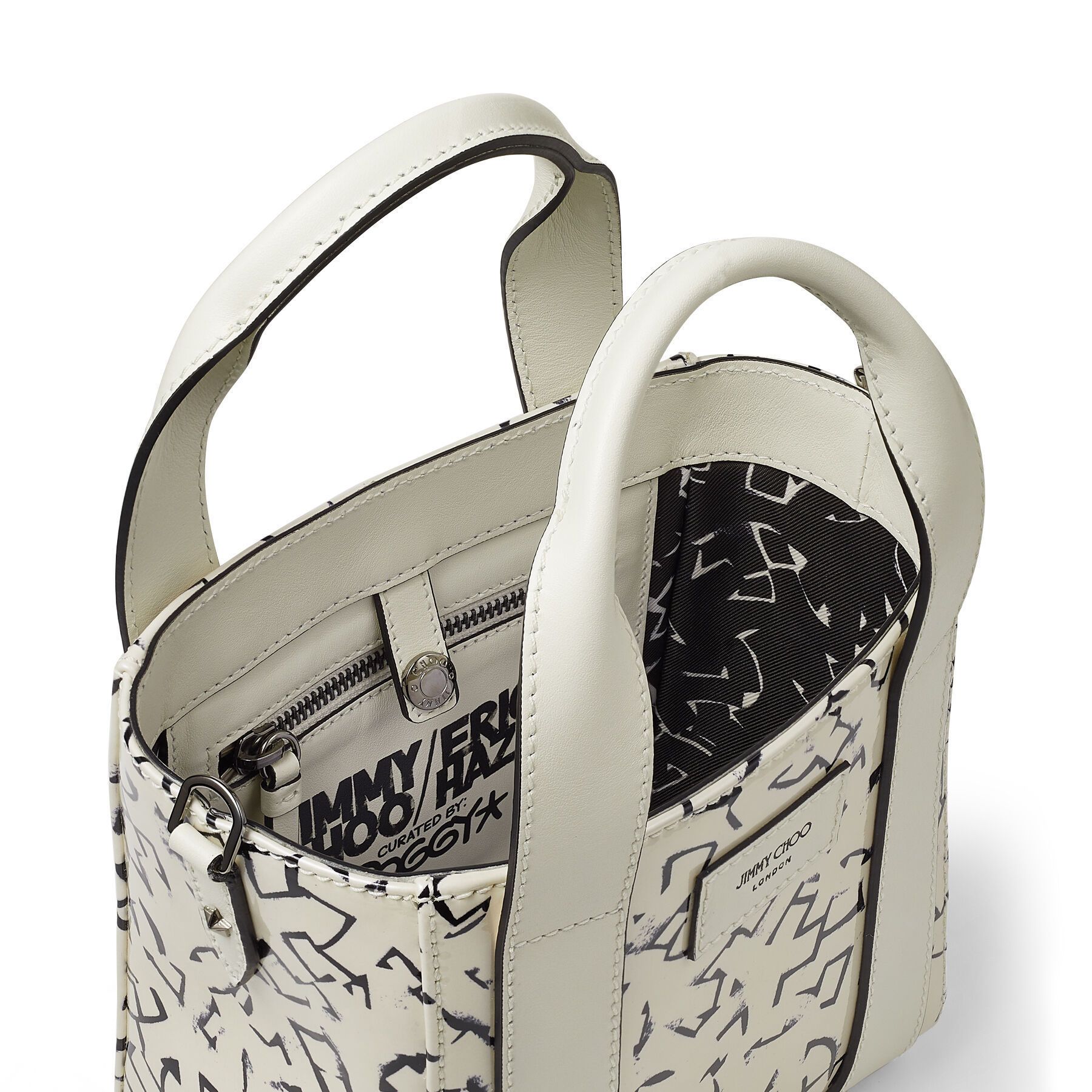 Jimmy Choo☆JC / ERIC HAZE アートワーク レザートートバッグ (Jimmy ...