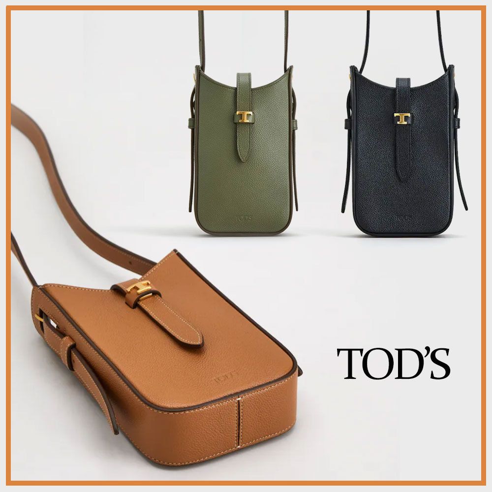 TOD'S☆PHONE HOLDER☆Tタイムレス レザーフォンケース☆送料込 (TOD'S TOD'S☆PHONE HOLDER☆Tタイムレス レザーフォンケース☆送料込 (TOD'S