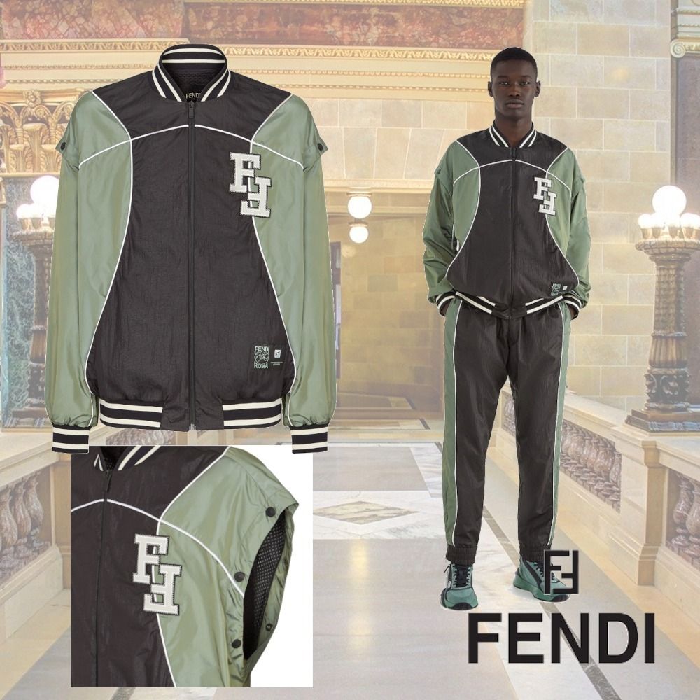 FENDI*スタジャン風のスタイルがクールな2WAYジャケット (FENDI