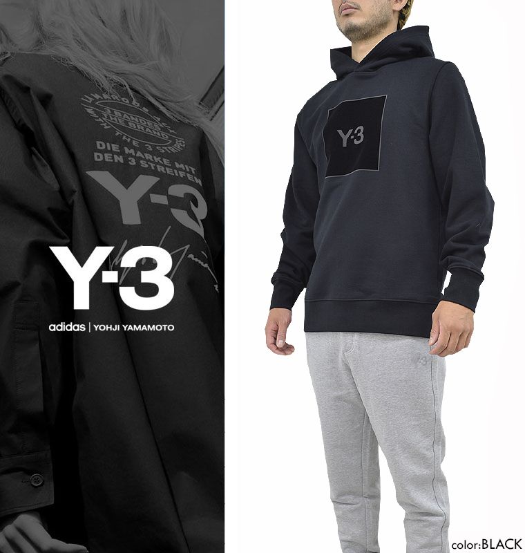 Y-3 ワイスリー フーディ U SQUARE LOGO HOODIE 海外限定 即納 (Y-3 Y-3 ワイスリー フーディ U SQUARE LOGO HOODIE 海外限定 即納 (Y-3