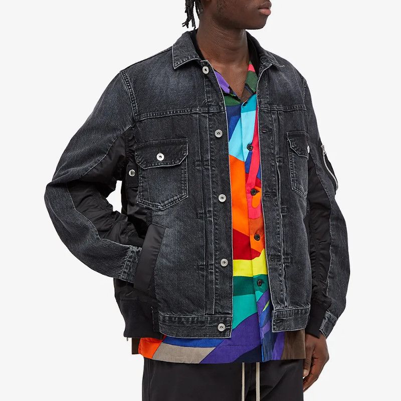 sacai】 DENIM × MA-1 JACKET デニム×MA-1ジャケット (sacai/デニム sacai】 DENIM × MA-1 JACKET デニム×MA-1ジャケット (sacai/デニム