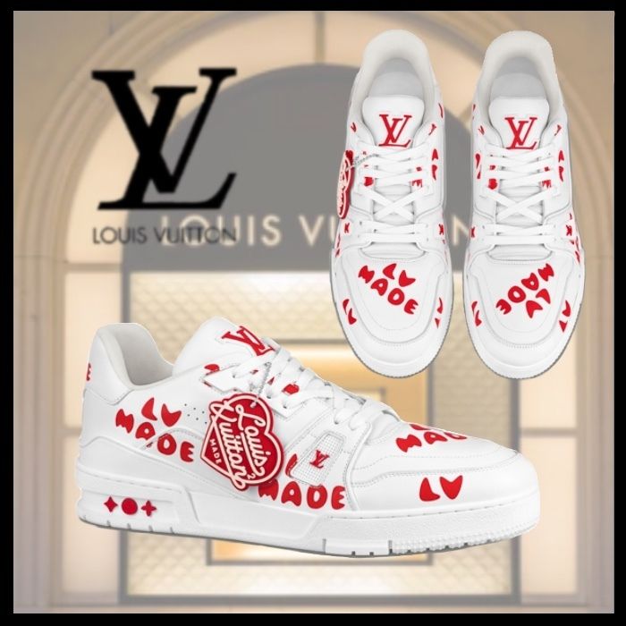 22SS【国内発☆コラボ限定】LV トレイナー ライン スニーカー (Louis 22SS【国内発☆コラボ限定】LV トレイナー ライン スニーカー (Louis