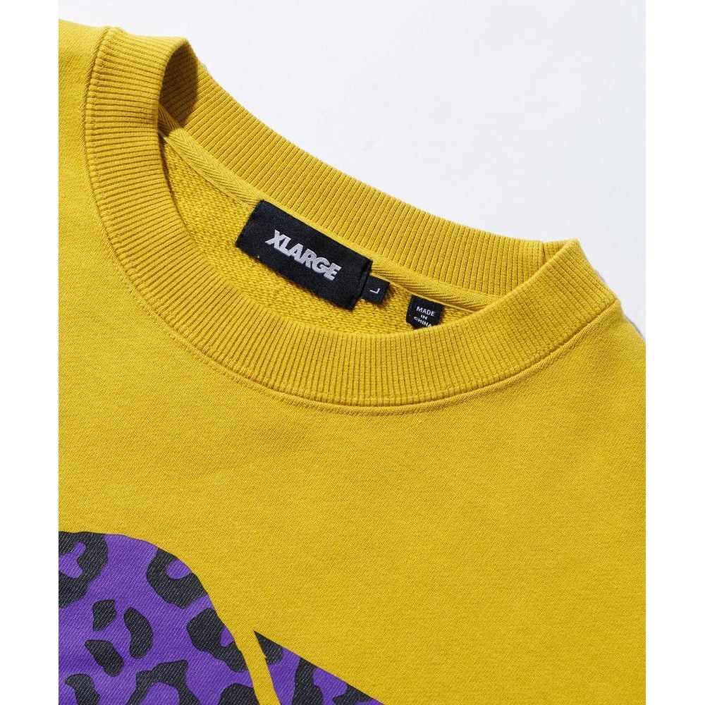 X-LARGE☆クルーネック スウェット レオパード柄のOGロゴ お洒落 (X X-LARGE☆クルーネック スウェット レオパード柄のOGロゴ お洒落 (X
