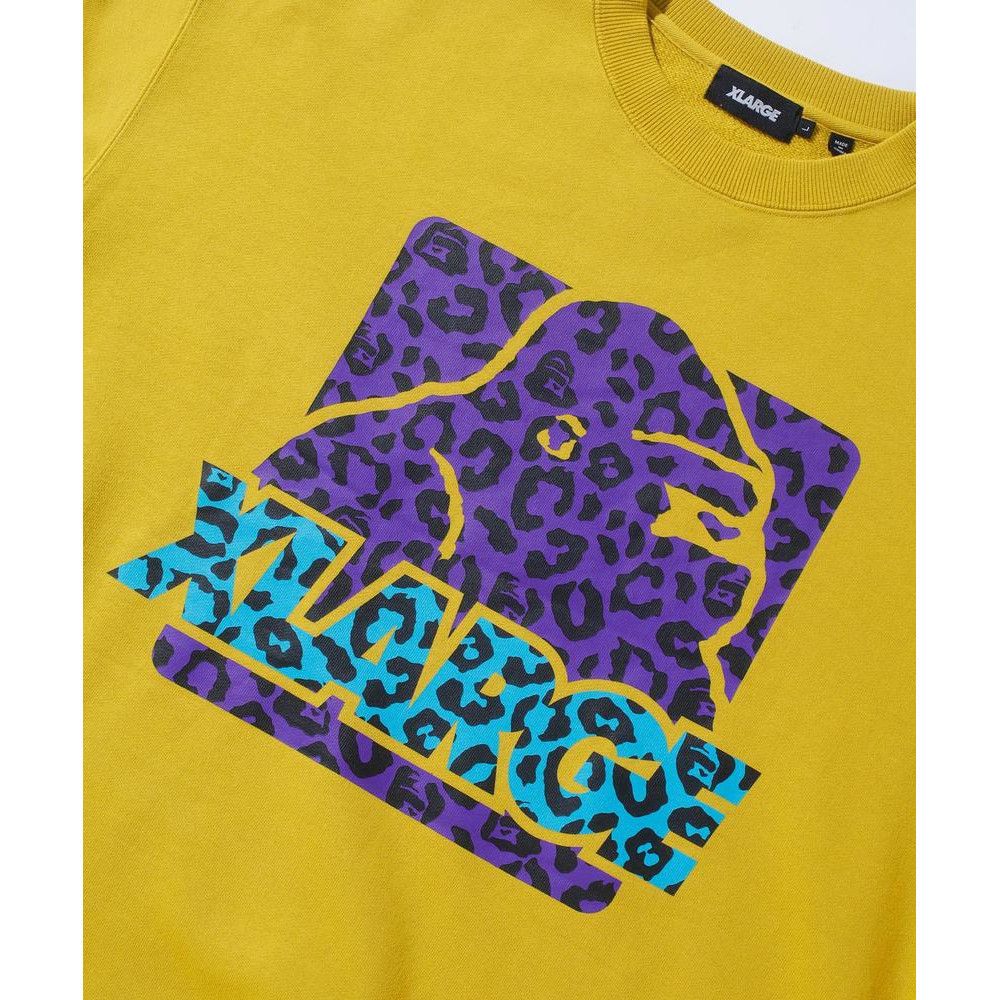 X-LARGE☆クルーネック スウェット レオパード柄のOGロゴ お洒落 (X X-LARGE☆クルーネック スウェット レオパード柄のOGロゴ お洒落 (X