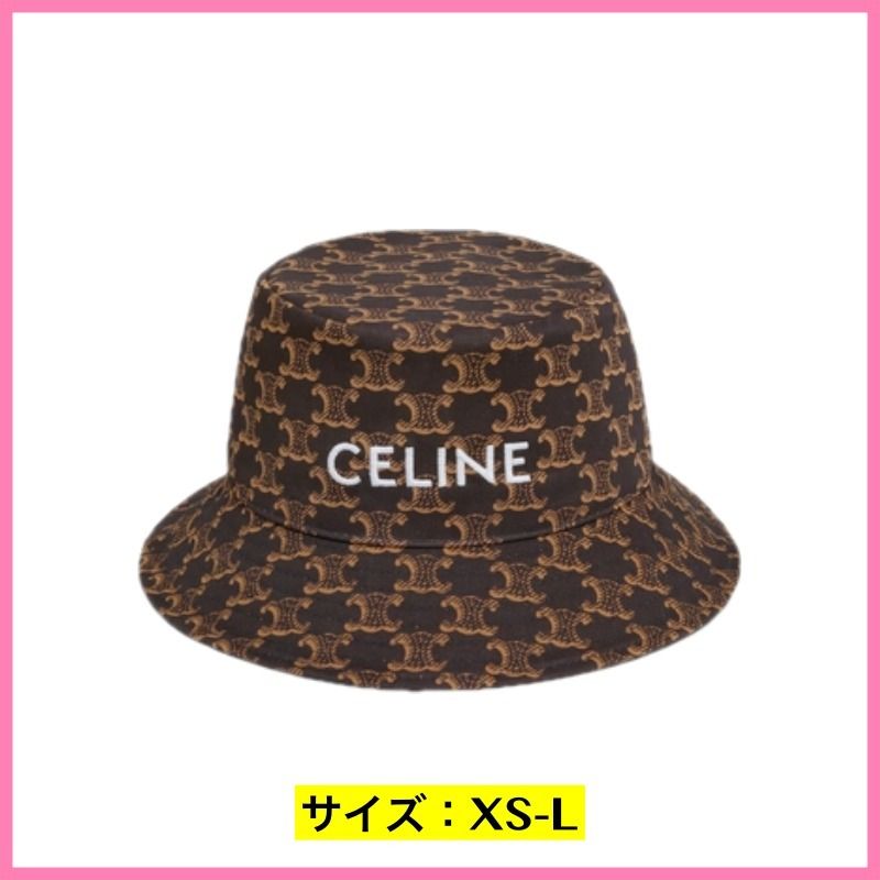海外限定【CELINE直営店】バケットハット トリオンフ モノグラム ...