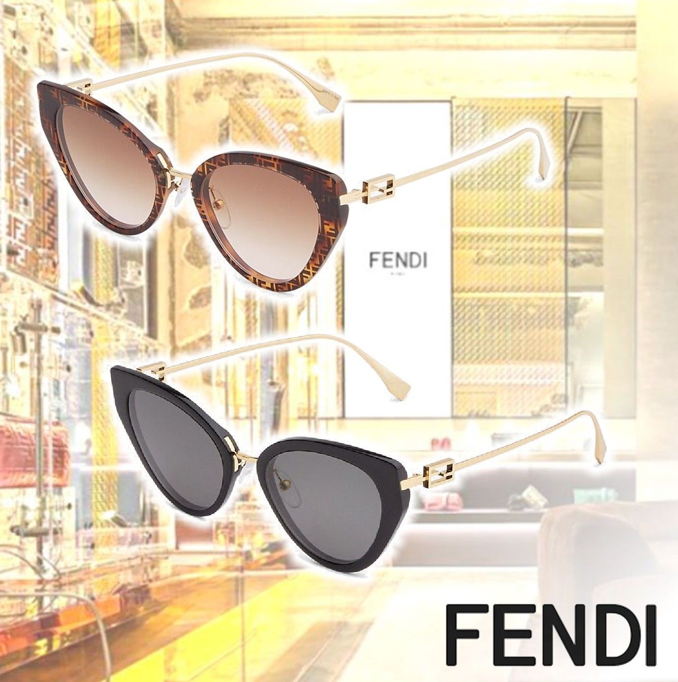 人気が高い キャットアイ サングラス フェンディ Fendi - サングラス ...