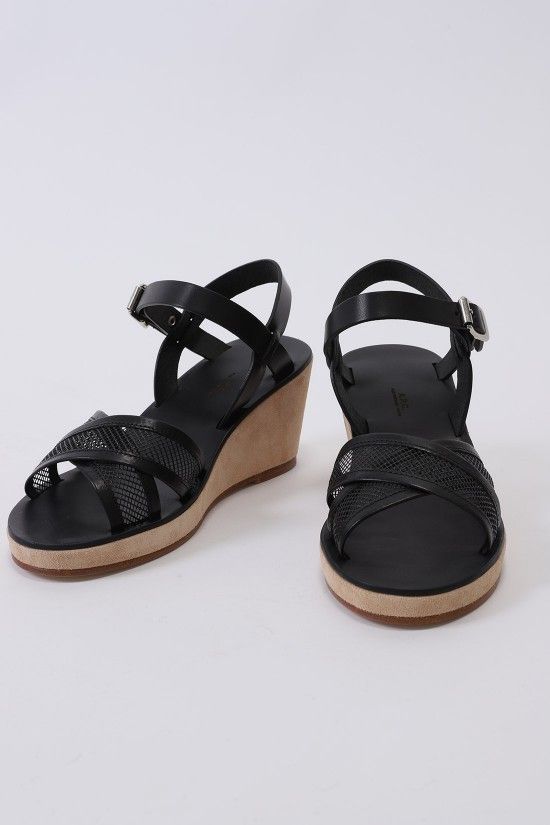メッシュ レザーサンダル judith ブラック ☆ A.P.C. (A.P.C.
